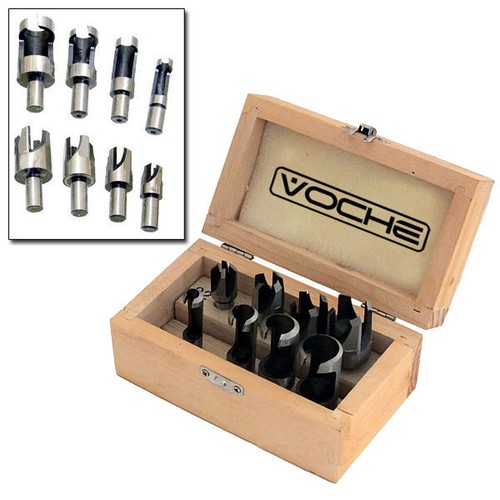 Wood plug hole cutter - hole, set