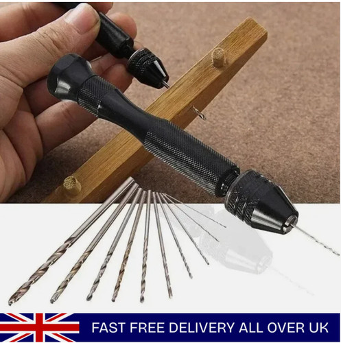 Mini hand drill set black - hand,
